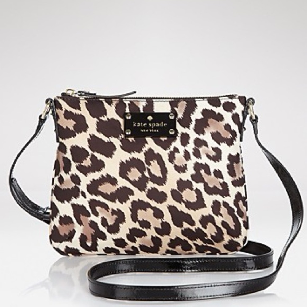 Kate Spade New York Nylon Leopard Print Crossbody Bag